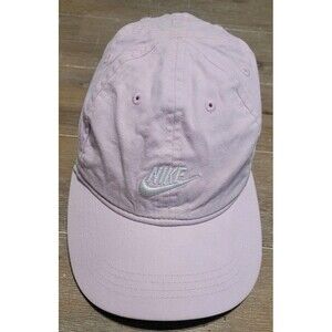 Nike Child Hat Pink With White Logo Swoosh 4-7 Yr Old Size Adjustable Strap